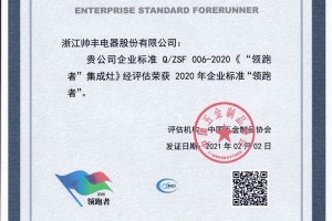 实至名归 | 帅丰集成灶推动标准制定，引领行业高质量<span class=