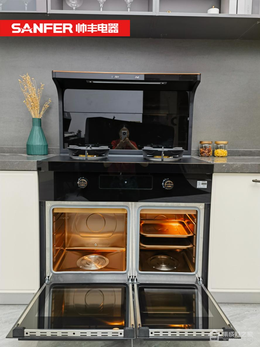 用帅丰星辰X1-8B-90S蒸烤同步集成灶装修小户型厨房，空间再小也不怕！