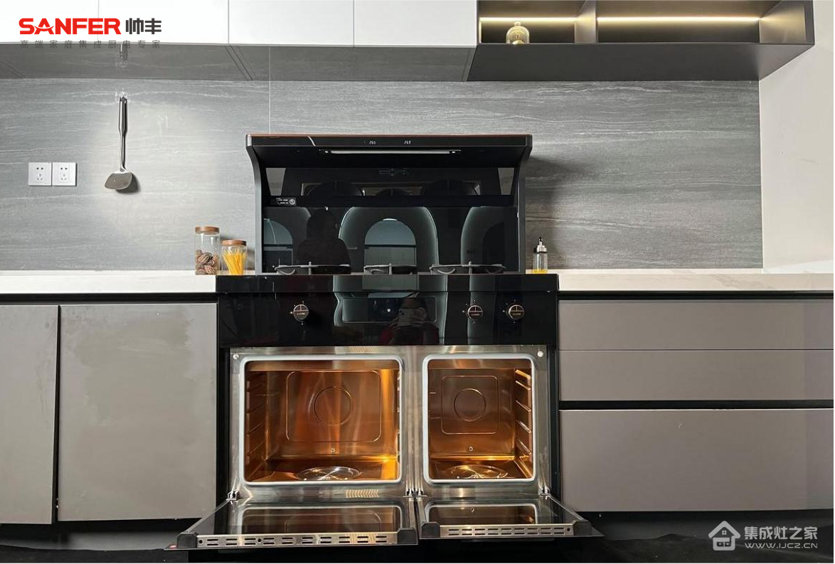 图片7开放式厨房真的适合安装集成灶吗？帅丰电器给你的小家“添油加醋”